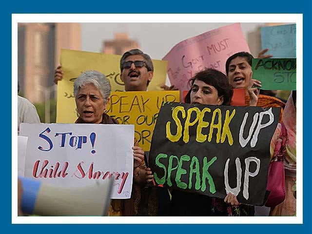 pakistani activists carry placards as they shout slogans during a protest against child sexual abuse photo getty pakistani activists carry placards as they shout slogans during a protest against child sexual abuse photo getty