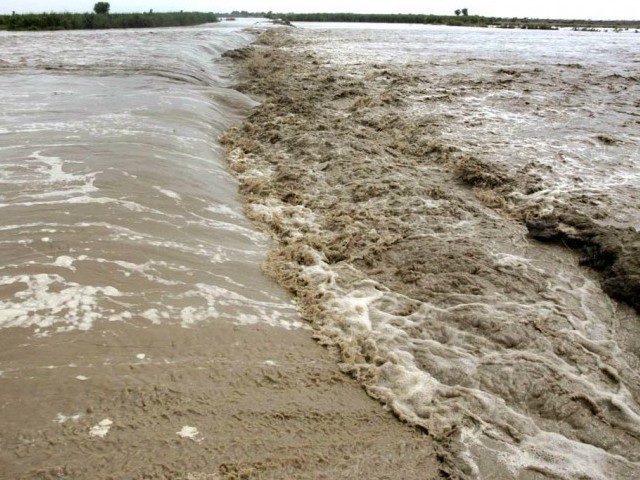 flood torrent damages a bridge near kot sultan photo express