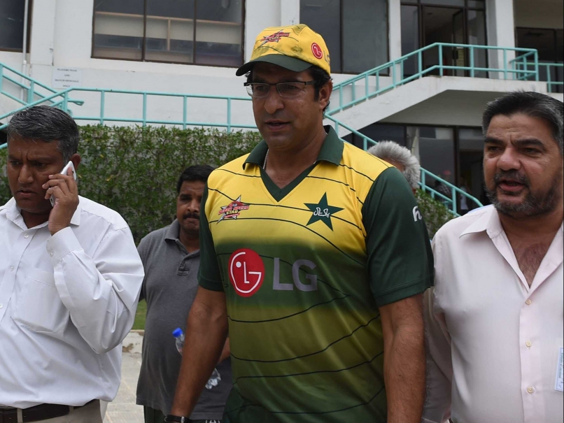 wasim akram at the national stadium after the road rage attack photo afp