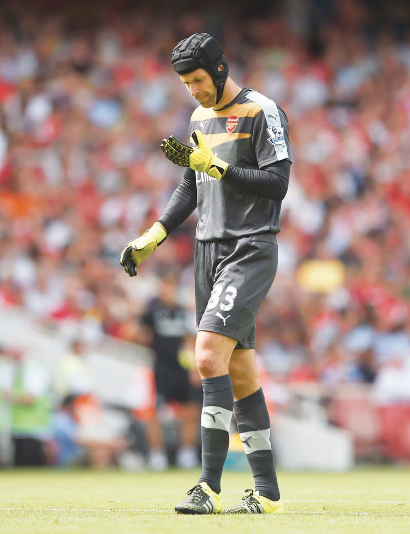 cech had a disappointing debut in front of his new home fans as he was at fault for both goals photo afp