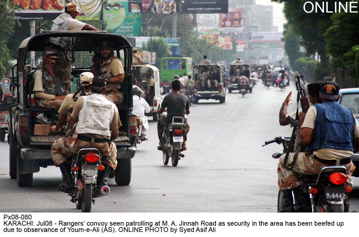 rangers patrolling in karach photo online