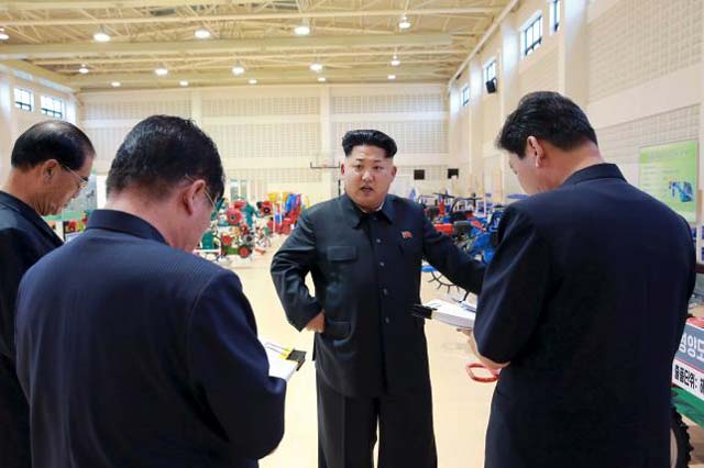 north korean leader kim jong un visits a farm machine exhibition in this undated photo released by north korea 039 s korean central news agency kcna in pyongyang august 6 2015 photo reuters