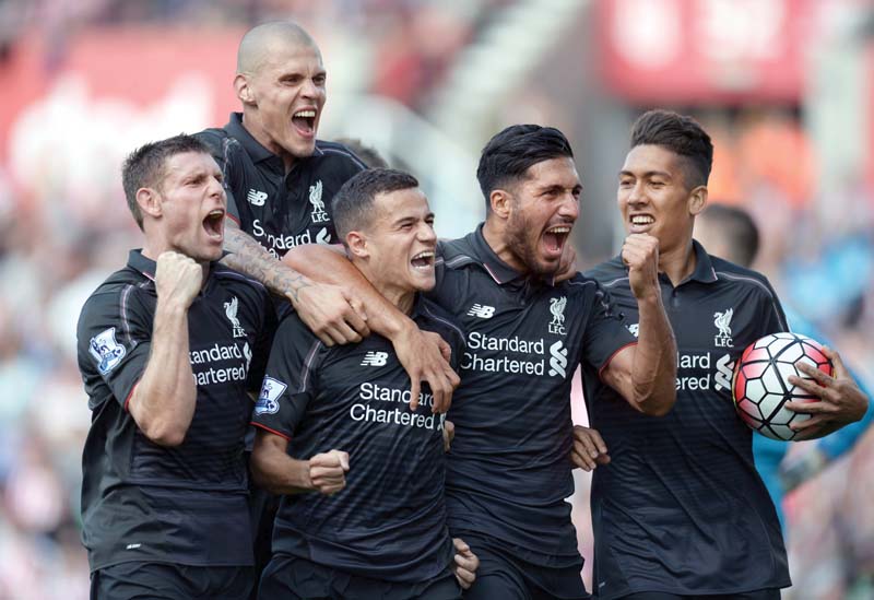 philippe coutinho s superb long range strike from 25 yards out late in the game gifted the victory to liverpool and took revenge for the 6 1 thrashing inflicted on the reds by stoke 11 weeks ago photo afp