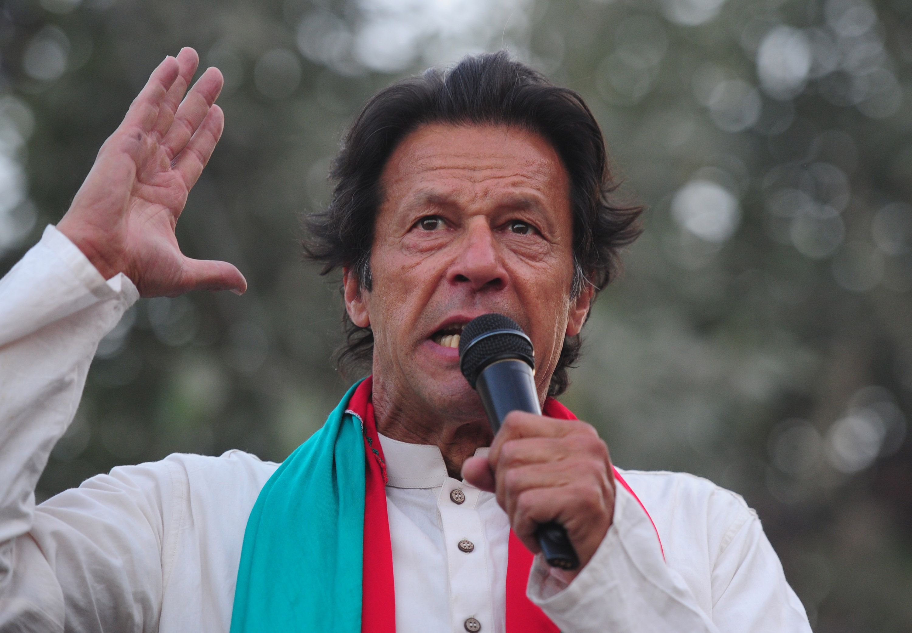 pti chief says his party believes in empowering the common people photo afp