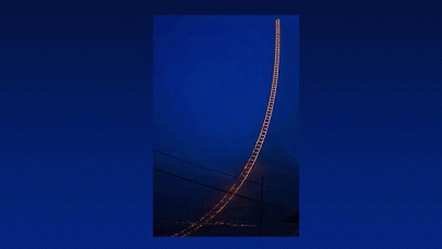 artist builds 500m stairway to heaven with fireworks in china