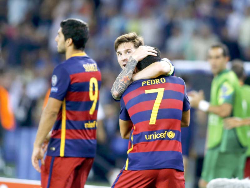 even though pedro scored the winner in barca s super cup win over sevilla the 28 year old expressed his frustration at being dropped on the bench photo afp