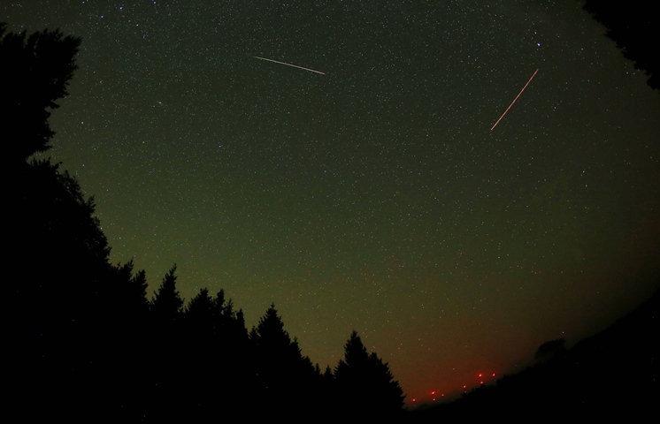 a picture shows the milky way during the annual perseid meteor shower in northern italy on august 13 2015 photo afp