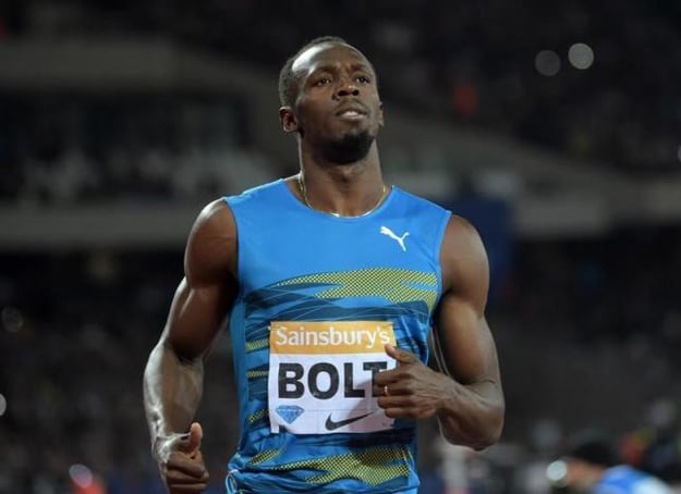 usain bolt wins the 100m in 9 87 during the 2015 sainsbury 039 s anniversary games at olympic stadium at queen elizabeth olympic park photo reuters