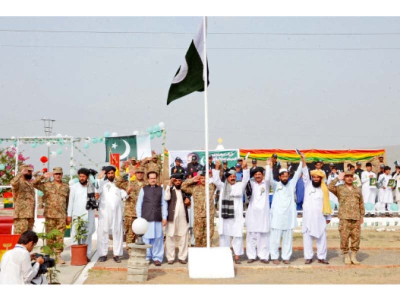 tribespeople of mirali tehsil celebrate despite an ongoing operation in north waziristan photo ispr