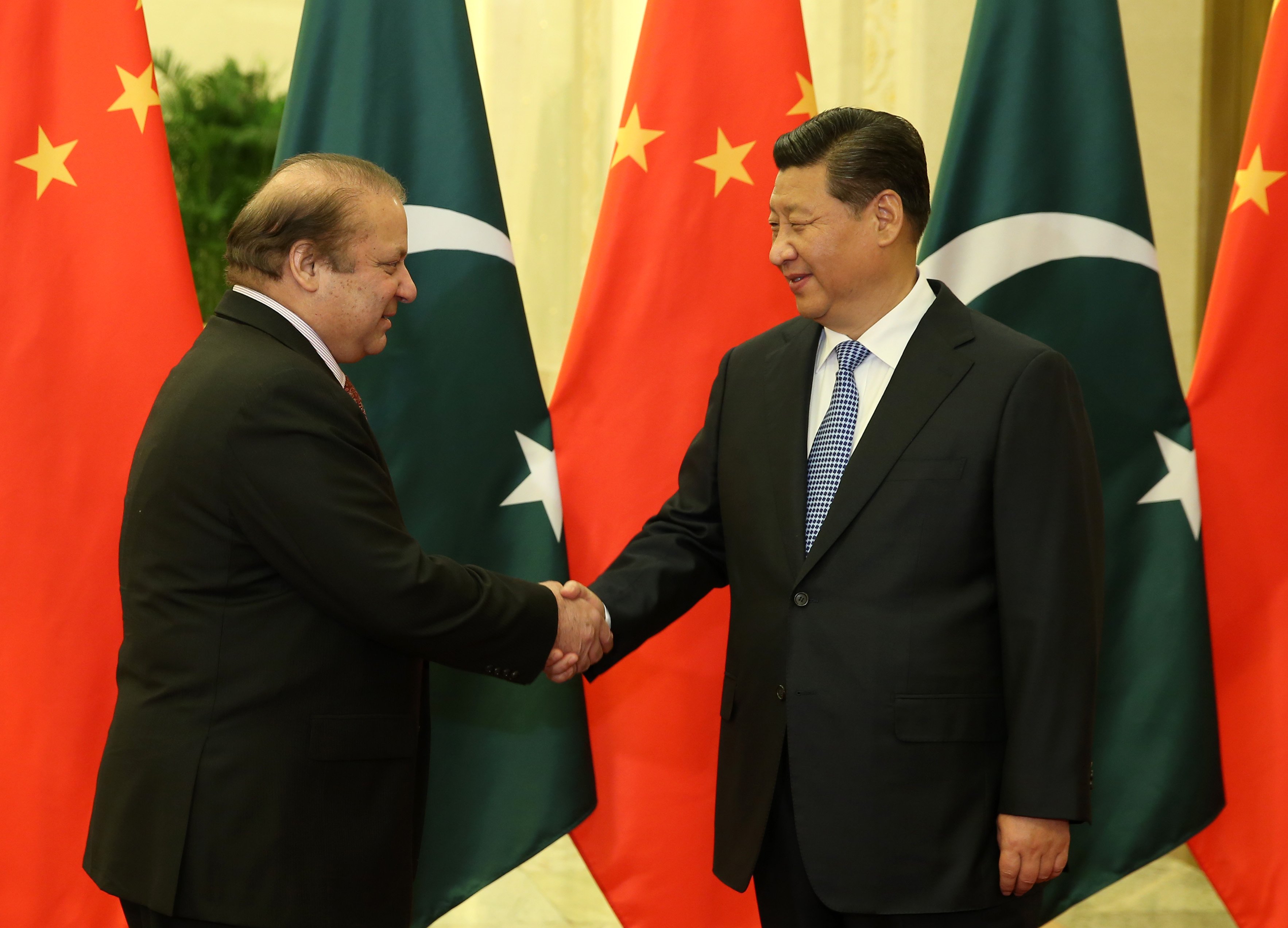pm nawaz sharif shakes hands with chinese president xi jinping photo pid