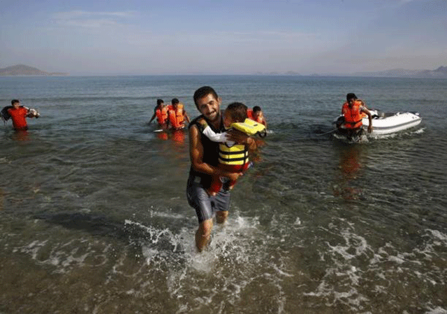 the boat was carrying about 300 migrants when it ran into difficulty off the coast of libya photo reuters