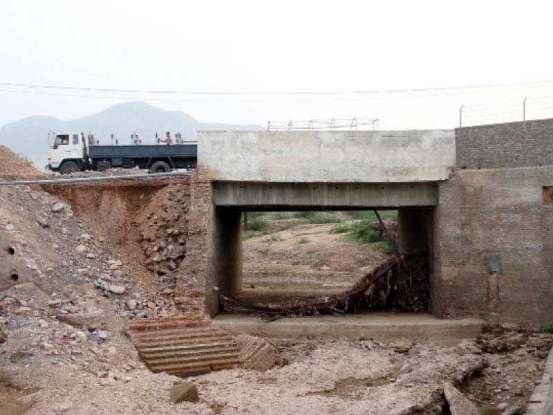 a bridge in shahkas near phase vi hayatabad photo muhammad iqbal express