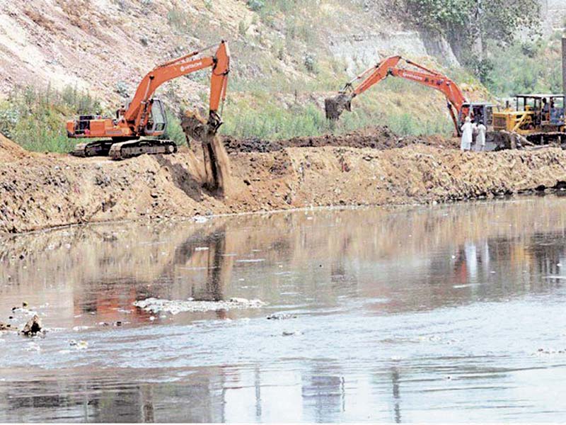 under the project two signal free roads were to be constructed on both sides of nullah leh to provide hassle free vehicular movement from rawalpindi to islamabad photo file