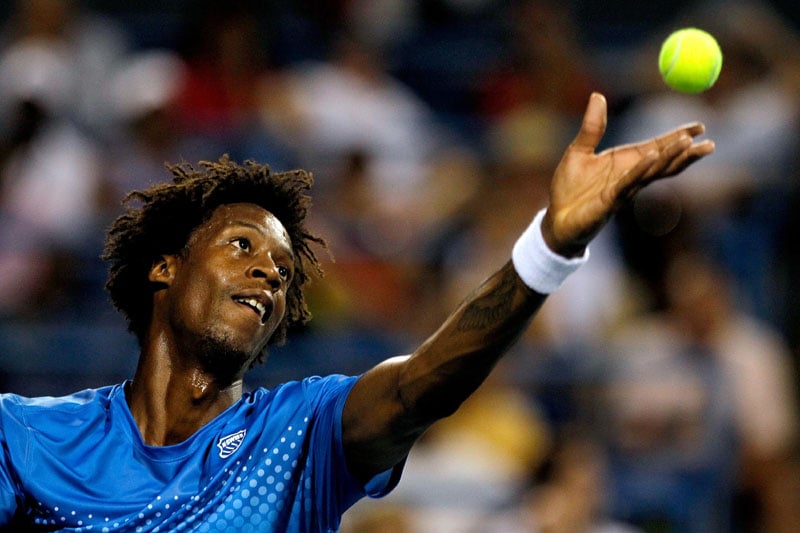 monfils served so quickly in the second set the ball boys barely had time to get into position after each point before the ball was back in play photo afp