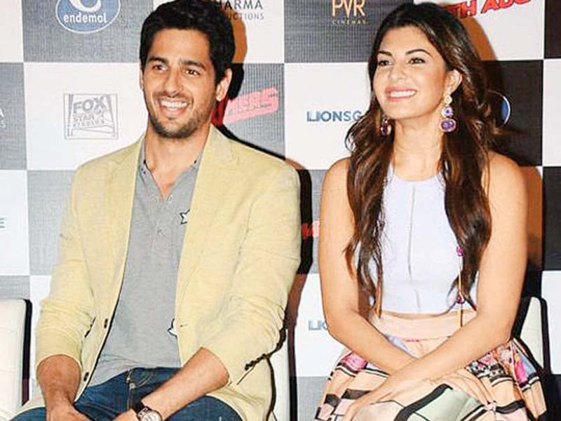 sidharth and jacqueline at a promotional event for brothers photo publicity