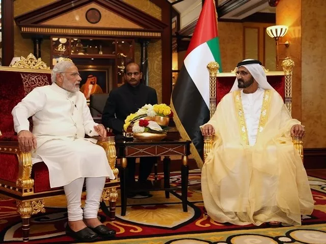 sheikh mohammed bin rashid al maktoum prime minister of the uae and ruler of dubai meeting with indian prime minister narendra modi before a meeting in dubai modi is on a two day visit the first by an indian premier in more than three decades during which he discussed quot cooperation quot with oil rich uae photo afp ho wam sheikh mohammed bin rashid al maktoum prime minister of the uae and ruler of dubai meeting with indian prime minister narendra modi before a meeting in dubai modi is on a two day visit the first by an indian premier in more than three decades during which he discussed quot cooperation quot with oil rich uae photo afp ho wam