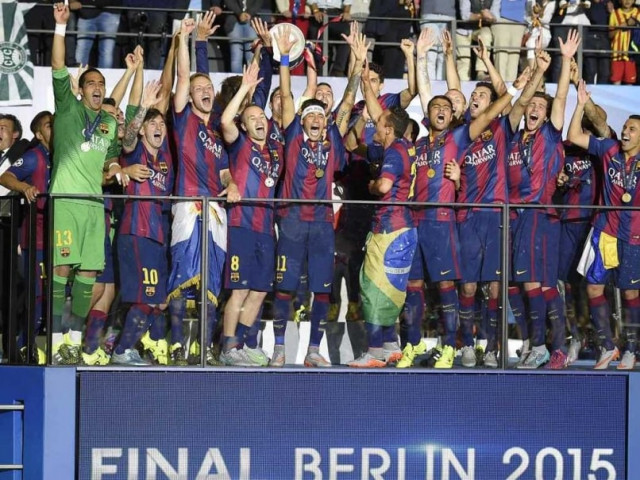 barcelona won their fifth champions league title photo afp barcelona won their fifth champions league title photo afp