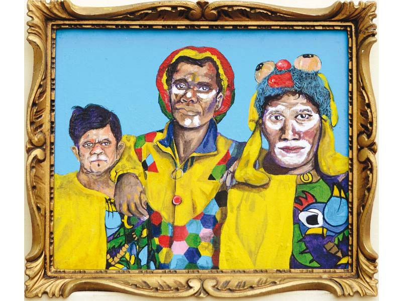 the three graces acrylic on canvas board 23 x 28 cm 2015 photo sanat gallery