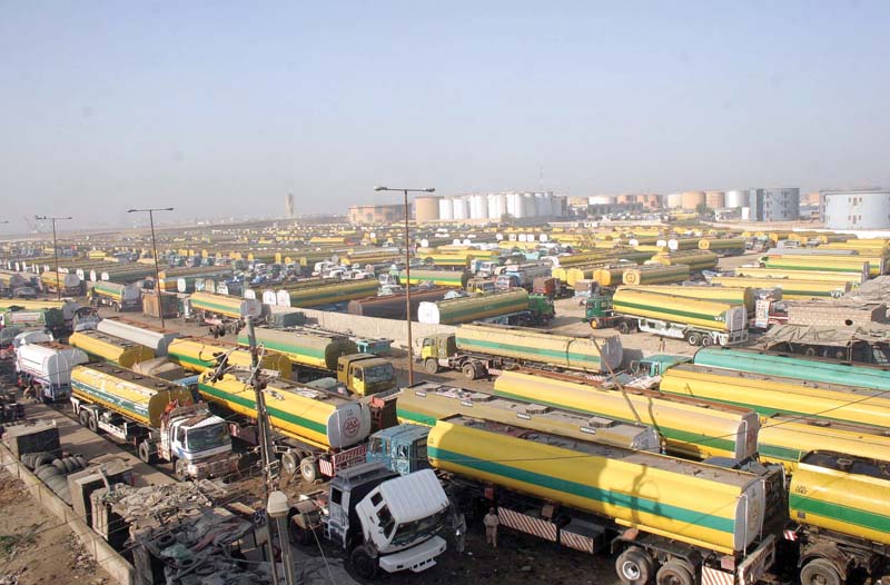 tankers have been ordered to leave shireen jinnah colony or face the consequences photo file