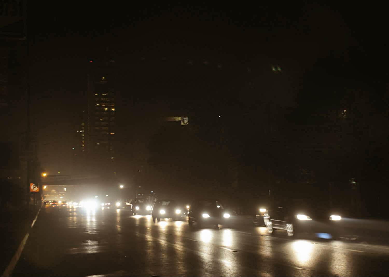 a road in karachi without lights owing to load shedding by k electric photo mohammad adeel