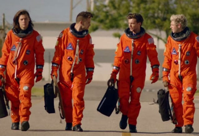 the quartet strap into a special space shuttle while nasa s staff cheer them on from the control room the quartet strap into a special space shuttle while nasa s staff cheer them on from the control room