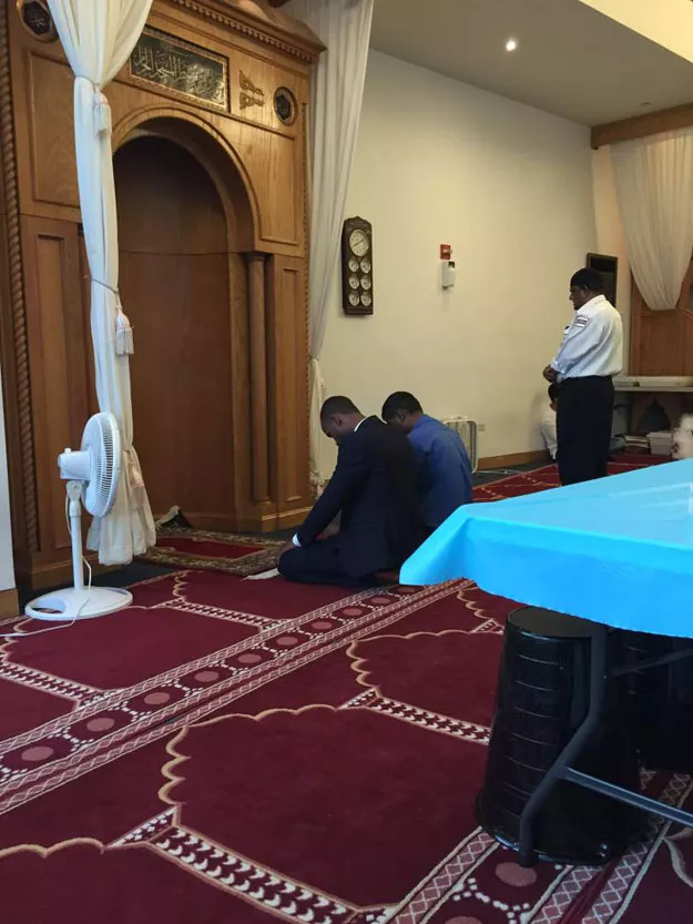 worshippers gather after breaking their ramadan fast at the jfk international airport mosque in the queens borough of new york city on july 14 2015 photo time worshippers gather after breaking their ramadan fast at the jfk international airport mosque in the queens borough of new york city on july 14 2015 photo time