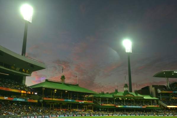 sun sets over the sydney cricket ground photo afp