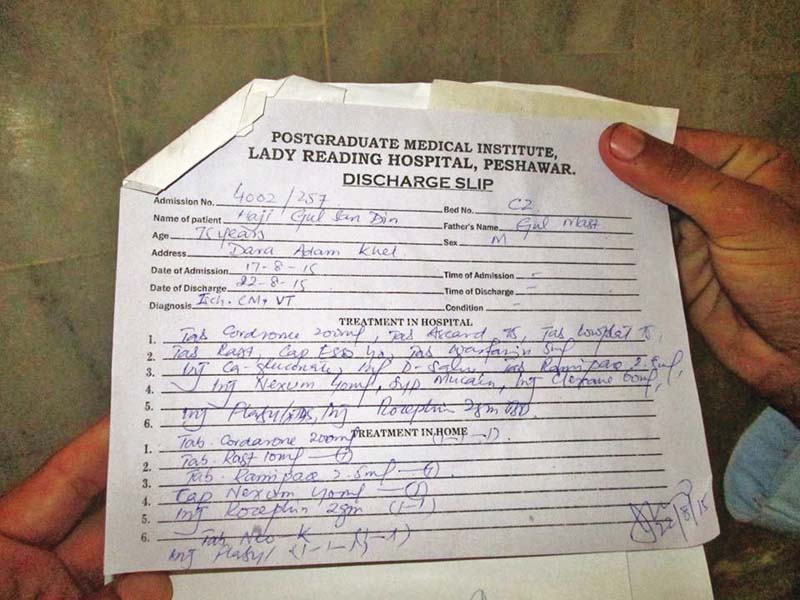 the death certificate of malik gulistana who was mistakenly pronounced dead photo express