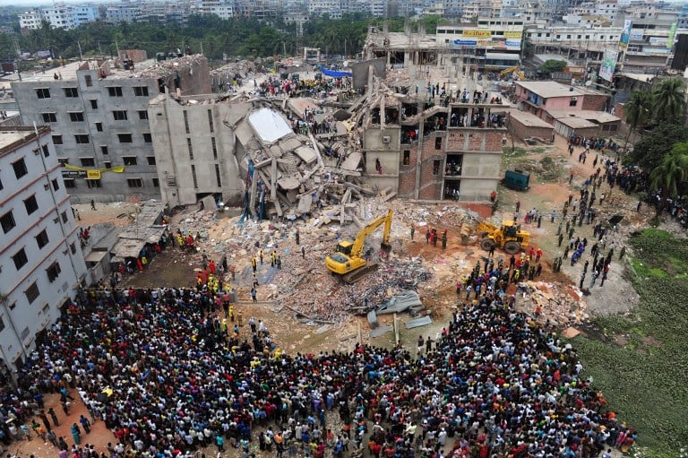 the ill fated plaza that collapsed in bangladesh photo afp