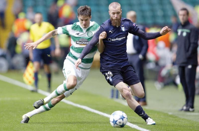 celtic s hopes of champions league qualification hang by a thread as a stoppage time goal by malmo s jo inge berget weakened the scottish side s hold over the contest photo reuters celtic s hopes of champions league qualification hang by a thread as a stoppage time goal by malmo s jo inge berget weakened the scottish side s hold over the contest photo reuters
