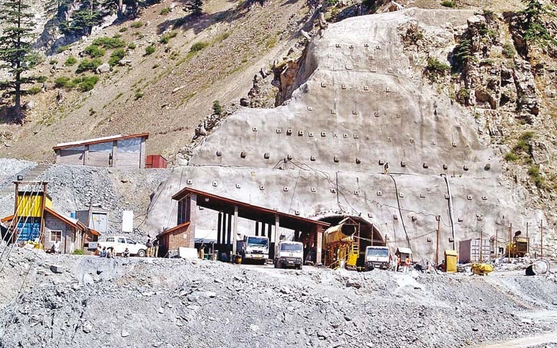 a view of the construction on lowari tunnel photo courtesy pdma