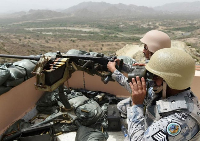 members of the saudi border guard are stationed at a look out point on the saudi yemeni border in southwestern s arabia photo afp members of the saudi border guard are stationed at a look out point on the saudi yemeni border in southwestern s arabia photo afp