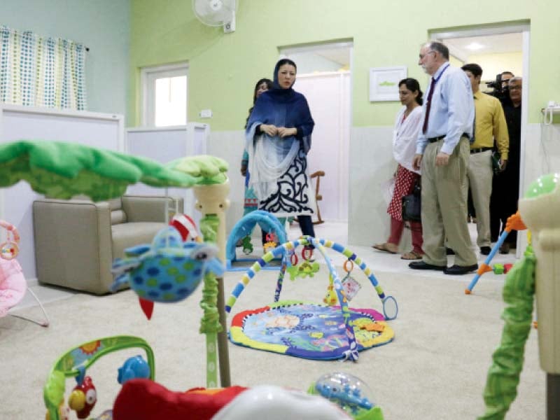 the day care centre at fc college has toys for kids photo shafiq malik express