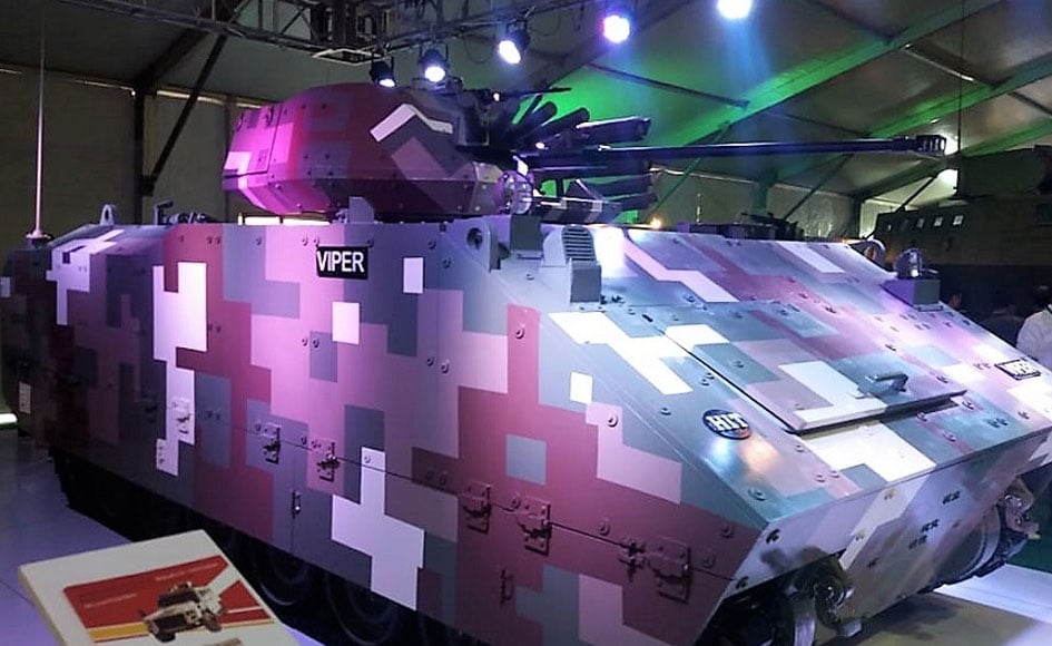 Viper IFV is armed with a 30mm autocannon and Kornet anti-tank guided missiles. -Photo by author