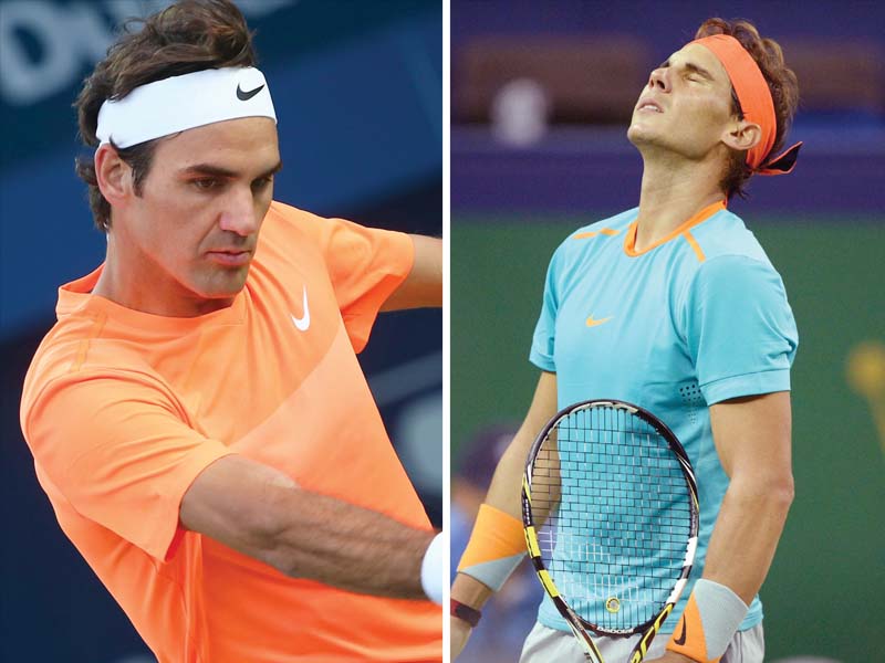 there is still much to fear from federer but nadal s downward spiral in form has lessened the spaniard s threat photos file