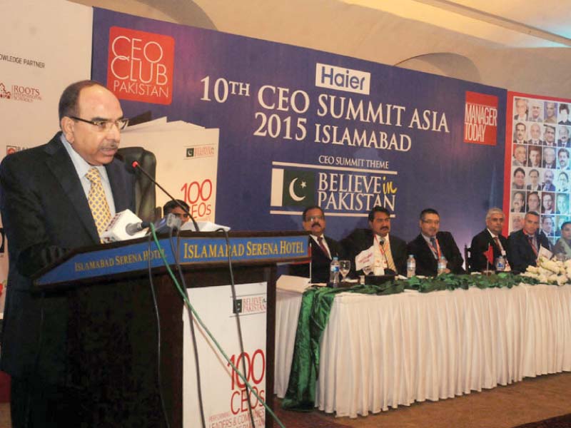 malik riaz hussain speaks at the 10th ceo summit asia photo express