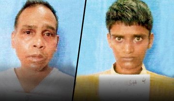 the indian high commission has sent the pictures of all 17 prisoners to new delhi to trace their family members pictured are birju left and ramesh photo daily mail