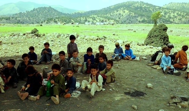 students of government high school shaktoi in north waziristan photo azam khan