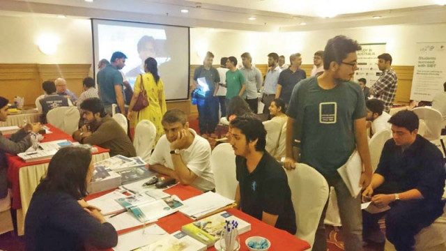 students from different schools attend the pakistan australian education expo 2015 on sunday over 500 students are expected to apply to 14 australian universities this year photo courtesy aeo pakistan students from different schools attend the pakistan australian education expo 2015 on sunday over 500 students are expected to apply to 14 australian universities this year photo courtesy aeo pakistan