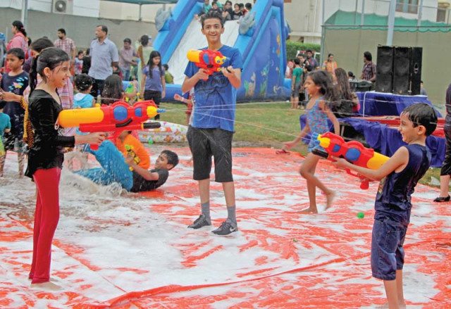 the aqua festival at the sunset club provided a day of fun filled water fights for families looking for an outing with their loved ones good squeaky clean fun was had by all the participants and even by some of the bystanders photos aysha saleem express the aqua festival at the sunset club provided a day of fun filled water fights for families looking for an outing with their loved ones good squeaky clean fun was had by all the participants and even by some of the bystanders photos aysha saleem express