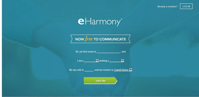 a screenshot from the eharmony website a screenshot from the eharmony website