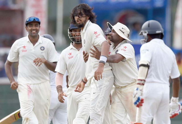ishant sharma took two crucial wickets on day four to take his total match tally to seven photo afp ishant sharma took two crucial wickets on day four to take his total match tally to seven photo afp
