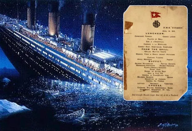 the menu was saved by first class passenger abraham lincoln salomon photo file the menu was saved by first class passenger abraham lincoln salomon photo file