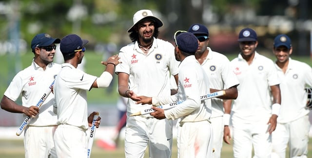 indian cricketer ishant sharma 3l celebrates victory with teammates at close of play on the final day of the third and final test match between sri lanka and india at the sinhalese sports club ssc in colombo on september 1 2015 india defeated sri lanka by 117 runs in the third and final test in colombo to win a series on the island for the first time since 1993 photo afp indian cricketer ishant sharma 3l celebrates victory with teammates at close of play on the final day of the third and final test match between sri lanka and india at the sinhalese sports club ssc in colombo on september 1 2015 india defeated sri lanka by 117 runs in the third and final test in colombo to win a series on the island for the first time since 1993 photo afp