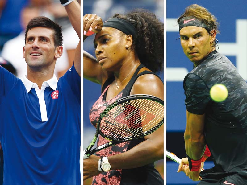 djokovic and serena had an easy time in the first round but nadal dropped a set before rallying photos afp