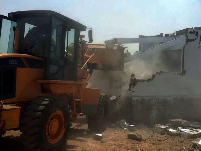 illegally extended portions of over 1 000 shops demolished photo ppi illegally extended portions of over 1 000 shops demolished photo ppi