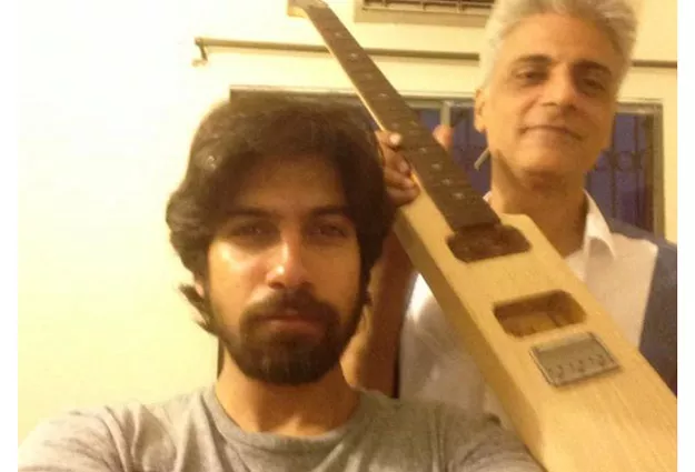 the musical instrument cum sporting equipment is an electric guitar shaped like a traditional cricket bat with handle photo facebook the musical instrument cum sporting equipment is an electric guitar shaped like a traditional cricket bat with handle photo facebook