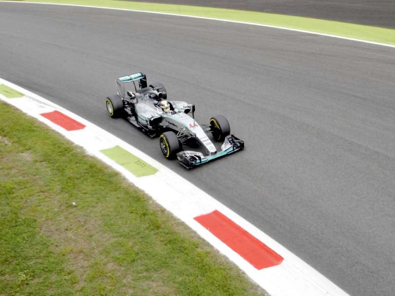 hamilton 28 points clear of closest rival and teammate rosberg lapped nearly half a second faster than the german in sunny morning conditions photo afp