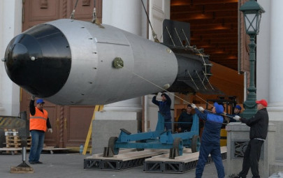replica of most powerful nuclear bomb ever goes on display in moscow