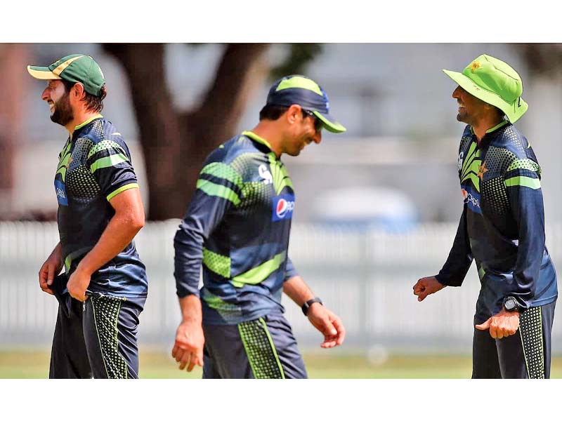 misbah younus and afridi have all been awarded category a contracts along with azhar shoaib and hafeez photo afp